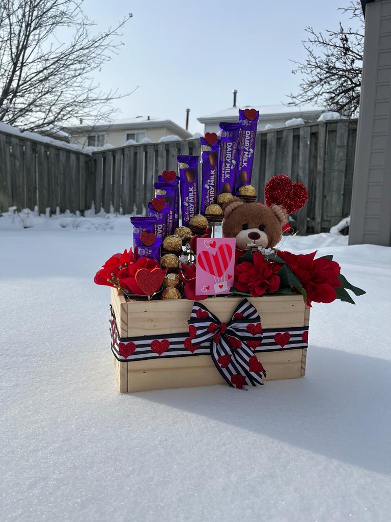 Blushful Bear Basket