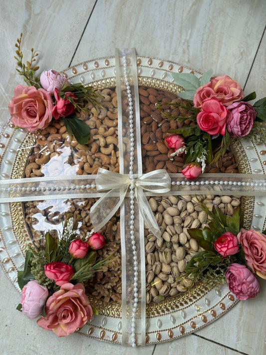 Dry Fruit Tray- Medium (White)