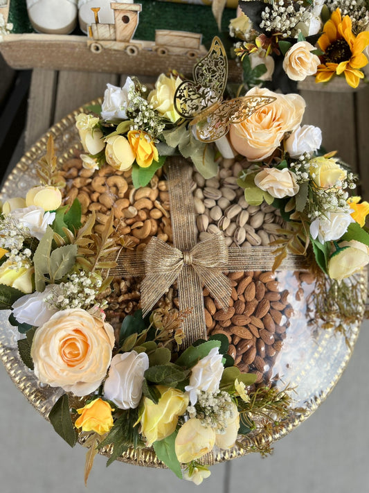 Dry fruit tray, Large (Gold)
