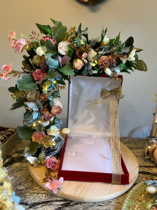 Jewelry setup with Floral Decor