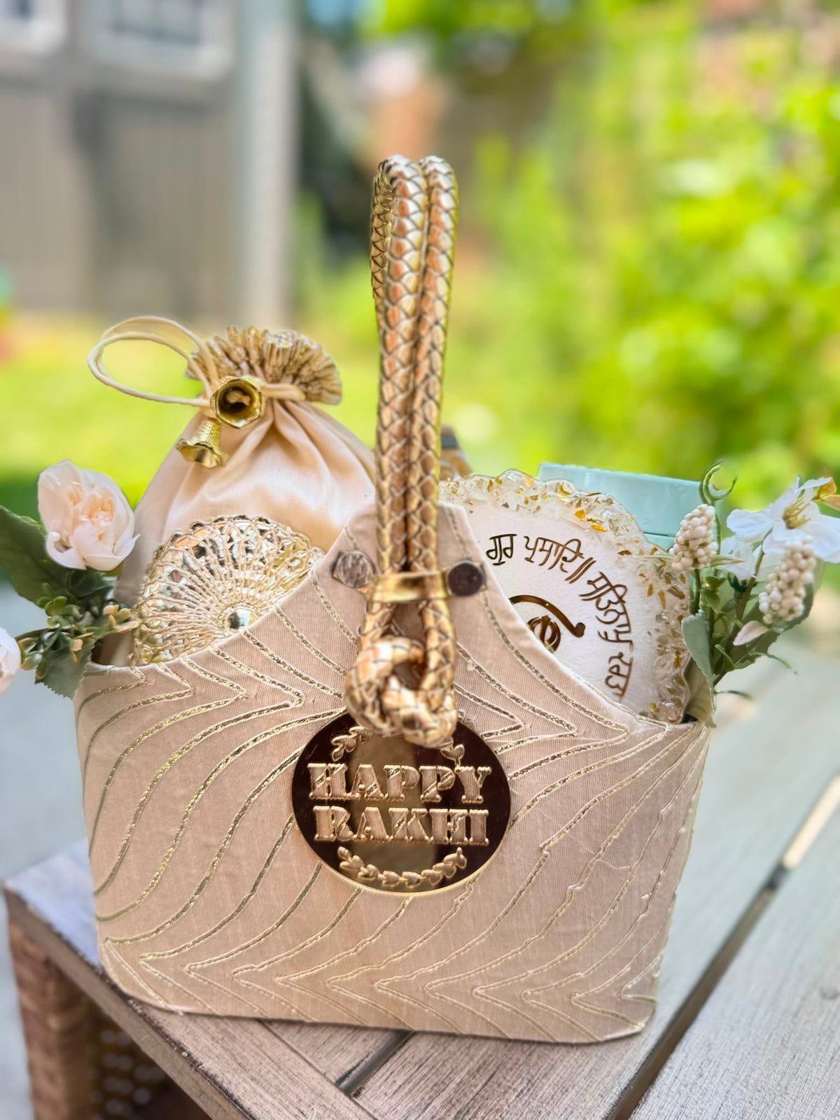 Golden Grace Rakhi Basket 2✨