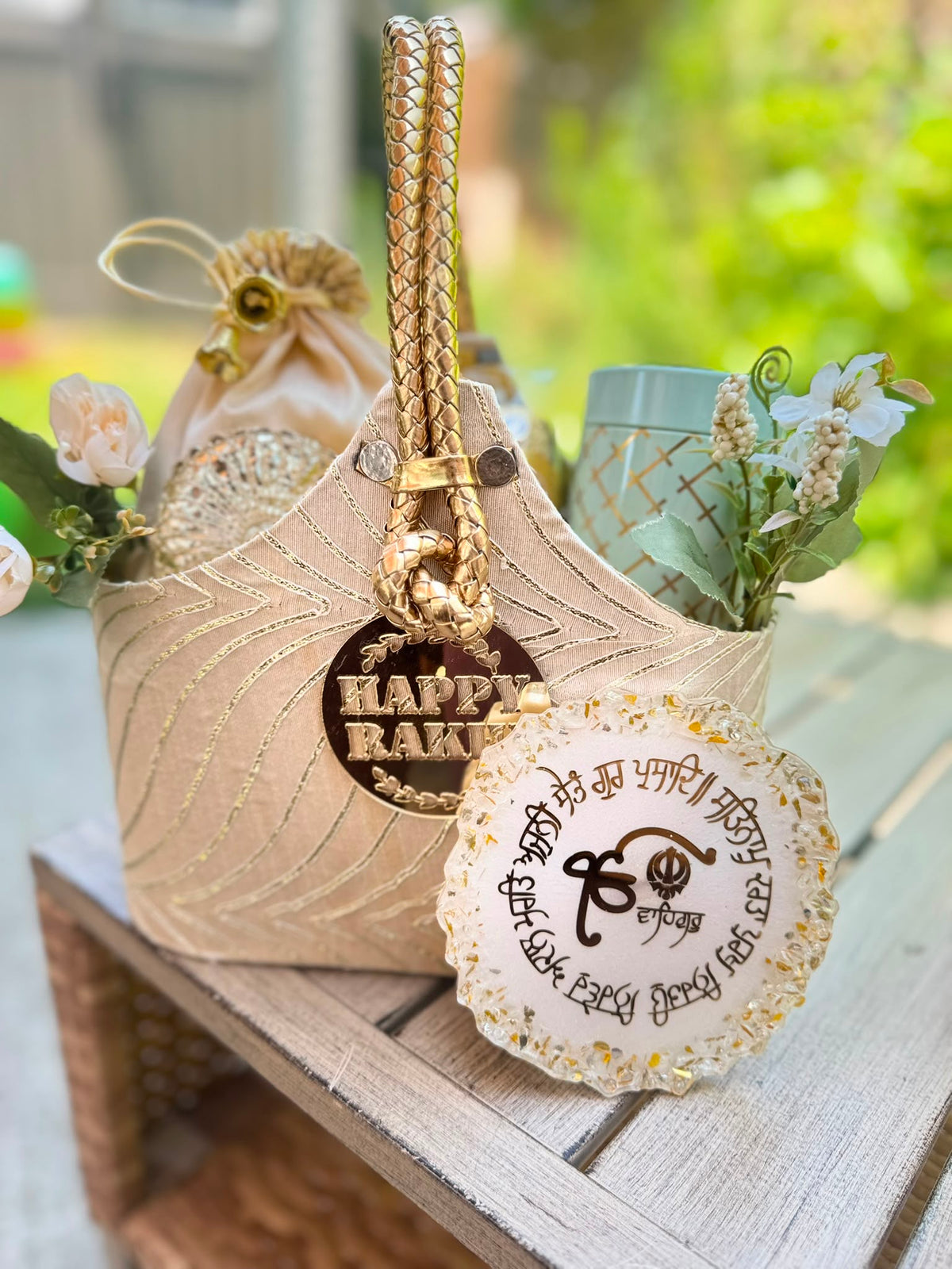 Golden Grace Rakhi Basket 2✨