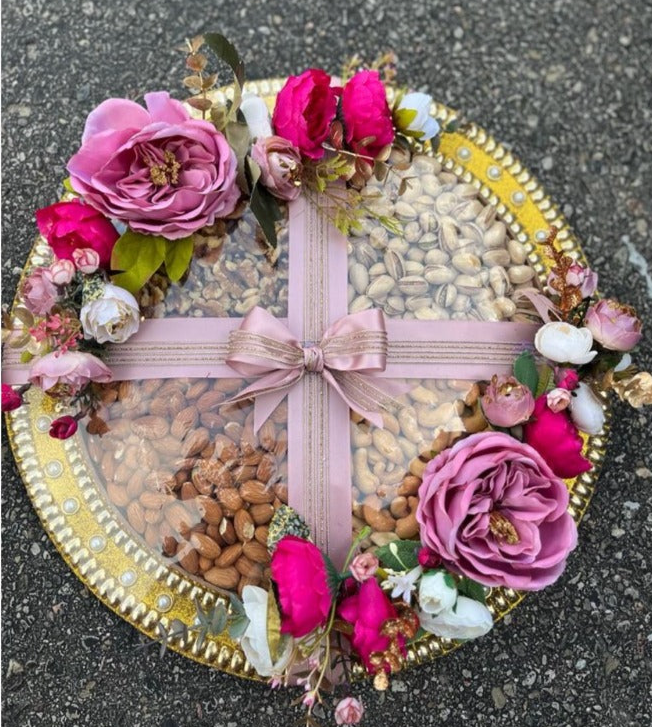 Dry fruit tray, Large (Gold)