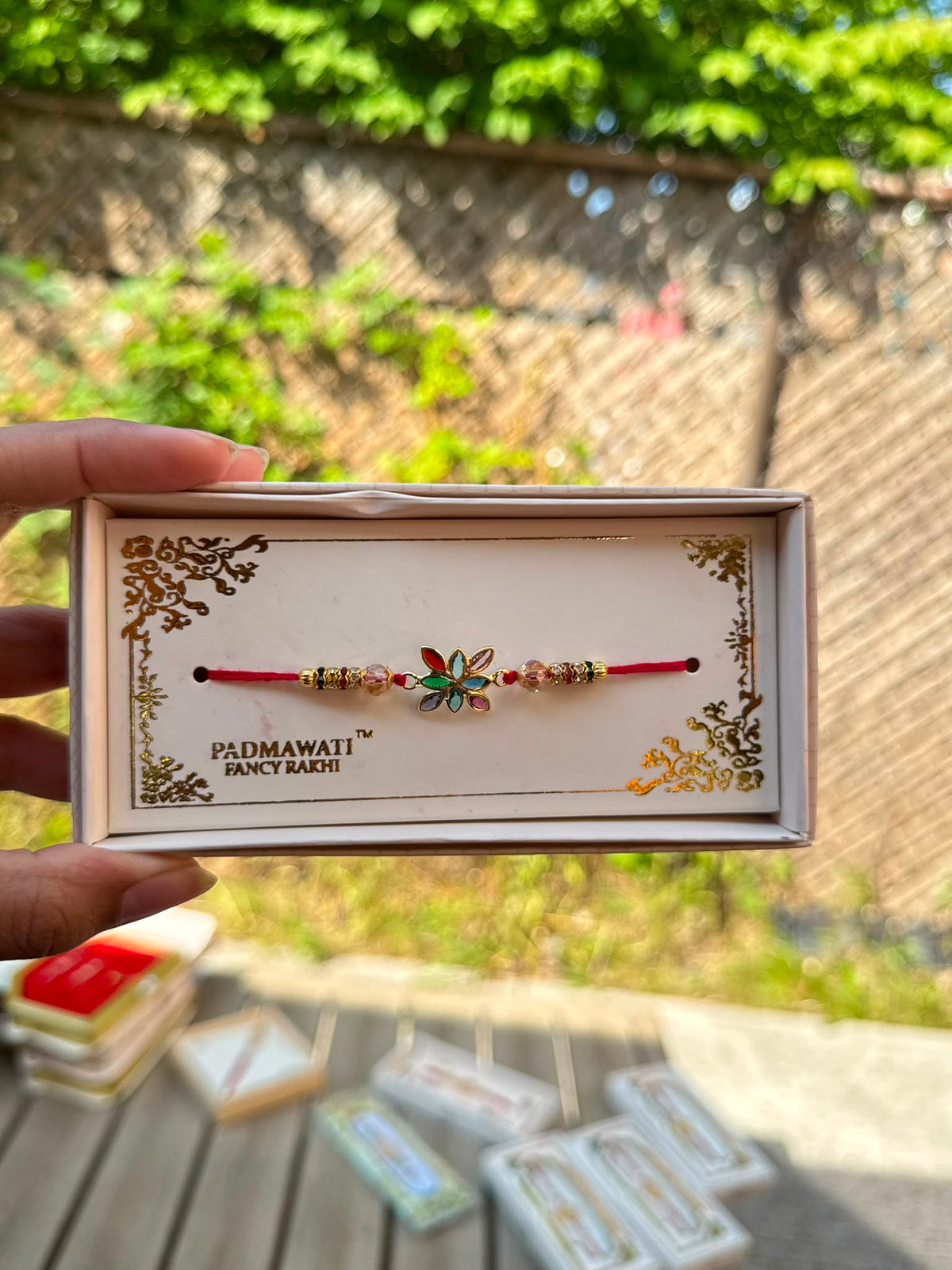 Ruby Blossom Rakhi✨