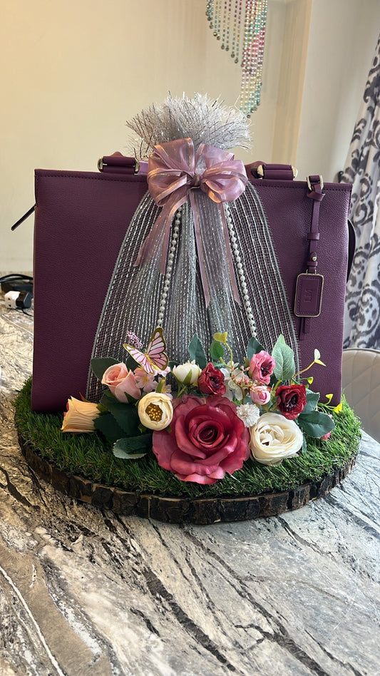 Bag setup on a tray