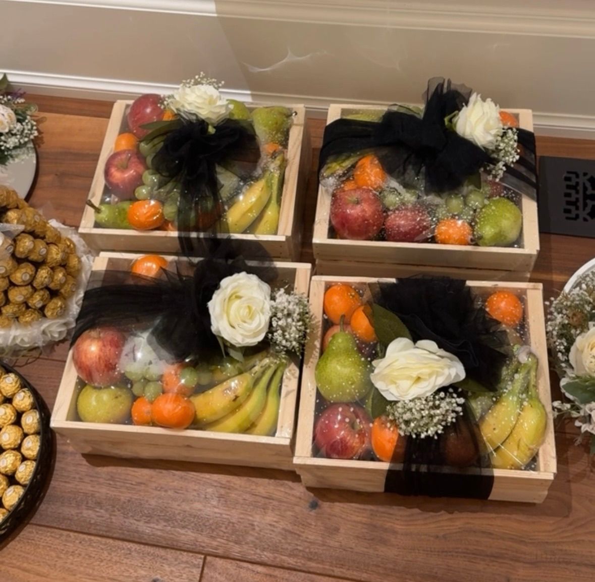 Wooden Crate Fruit Basket