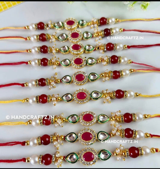 Long minimal kundan rakhi✨