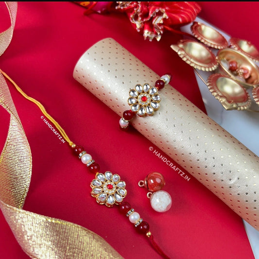 Kundan Flower Rakhi ✨