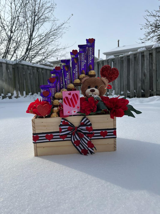 Blushful Bear Basket